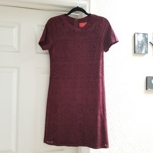 Chelsey & Violet Maroon Suede Dress